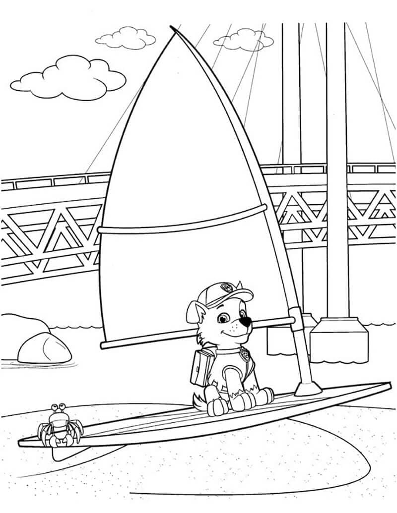 Desenho deIncrível Rocky Patrulha Canina para colorir