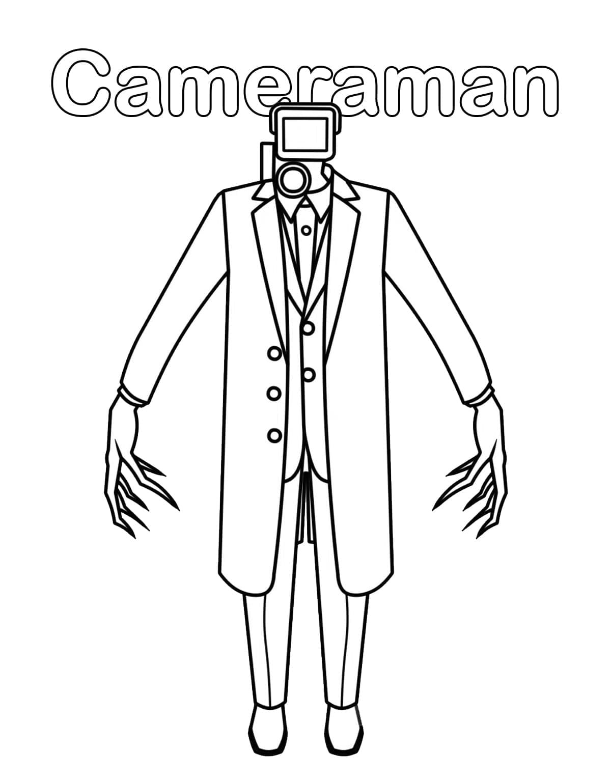 Desenho deInfected Cameraman de Skibidi Toilet para colorir