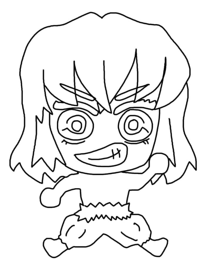 Desenho deInosuke Chibi para colorir