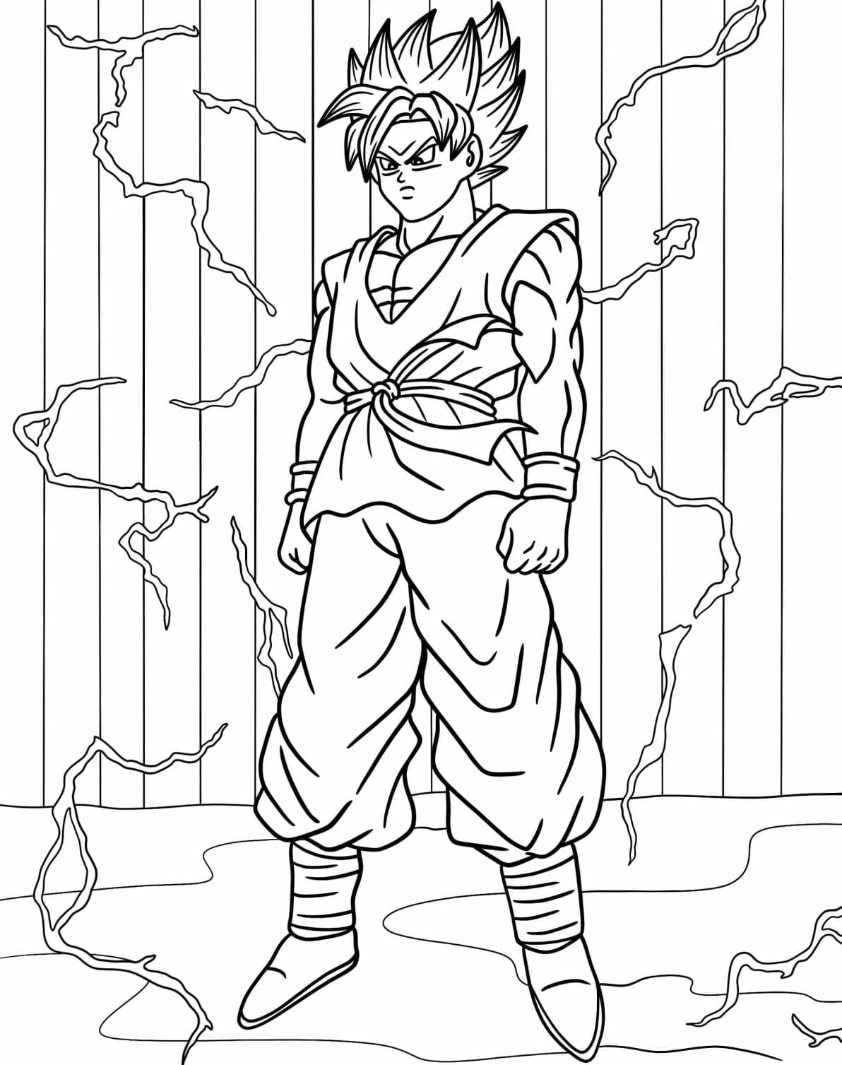 Desenho deInstinto Superior Goku para colorir