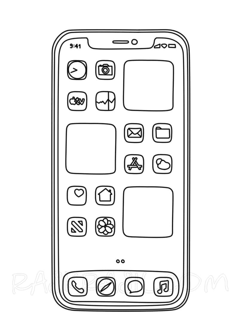 Desenho deIphone 13 Pro Max para colorir