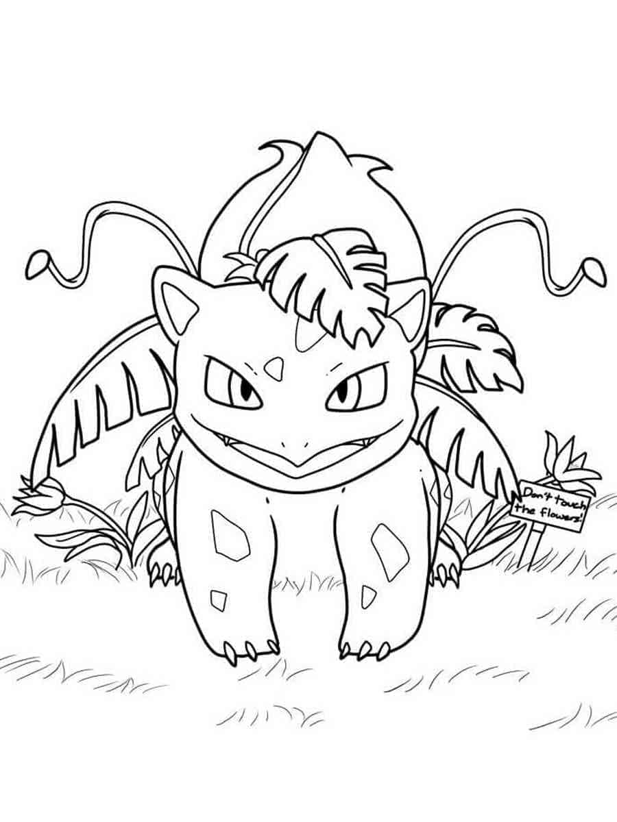 Desenho deIvysaur de Pokemon para colorir