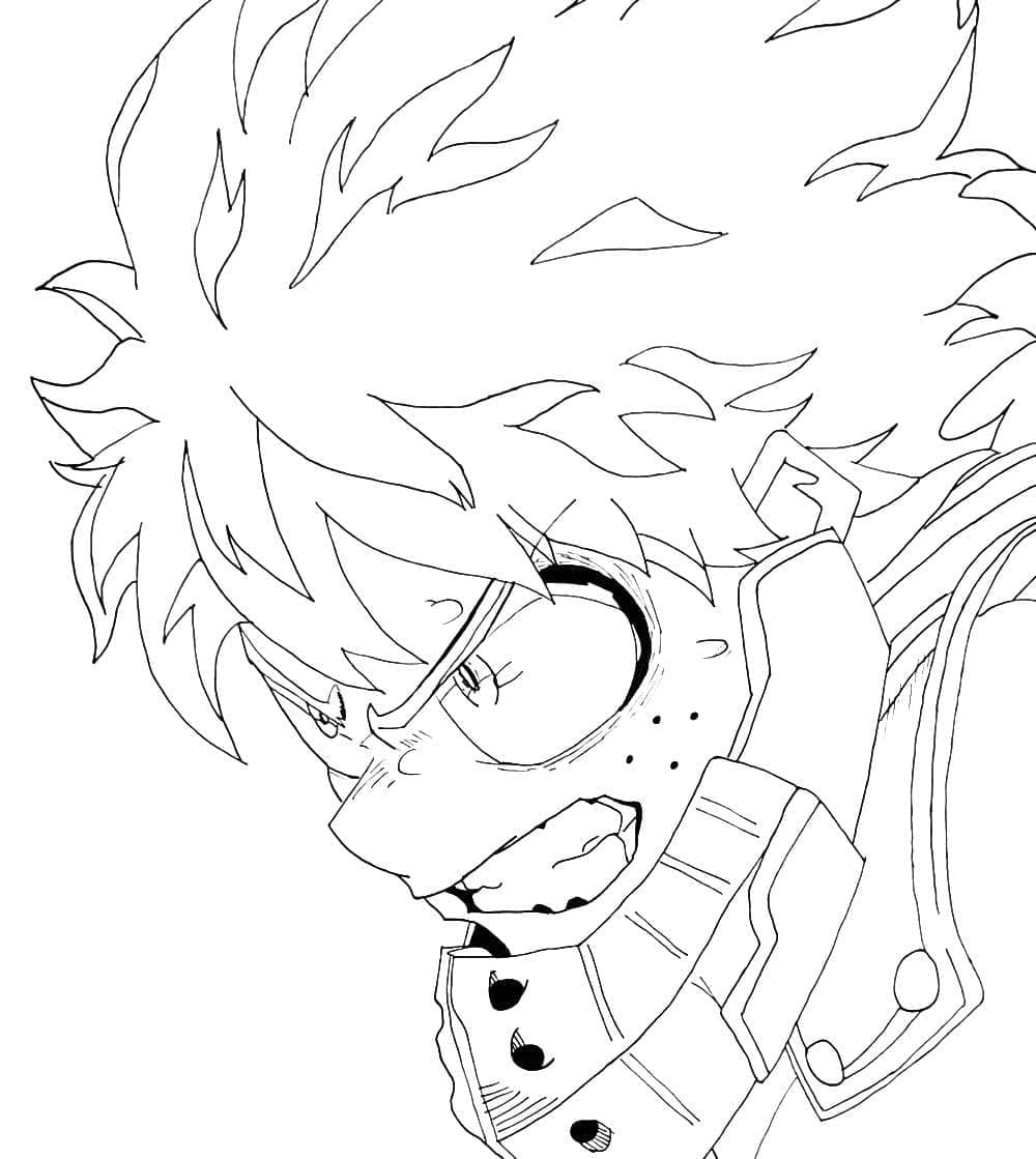 Desenho deIzuku Midoriya de My Hero Academia para colorir