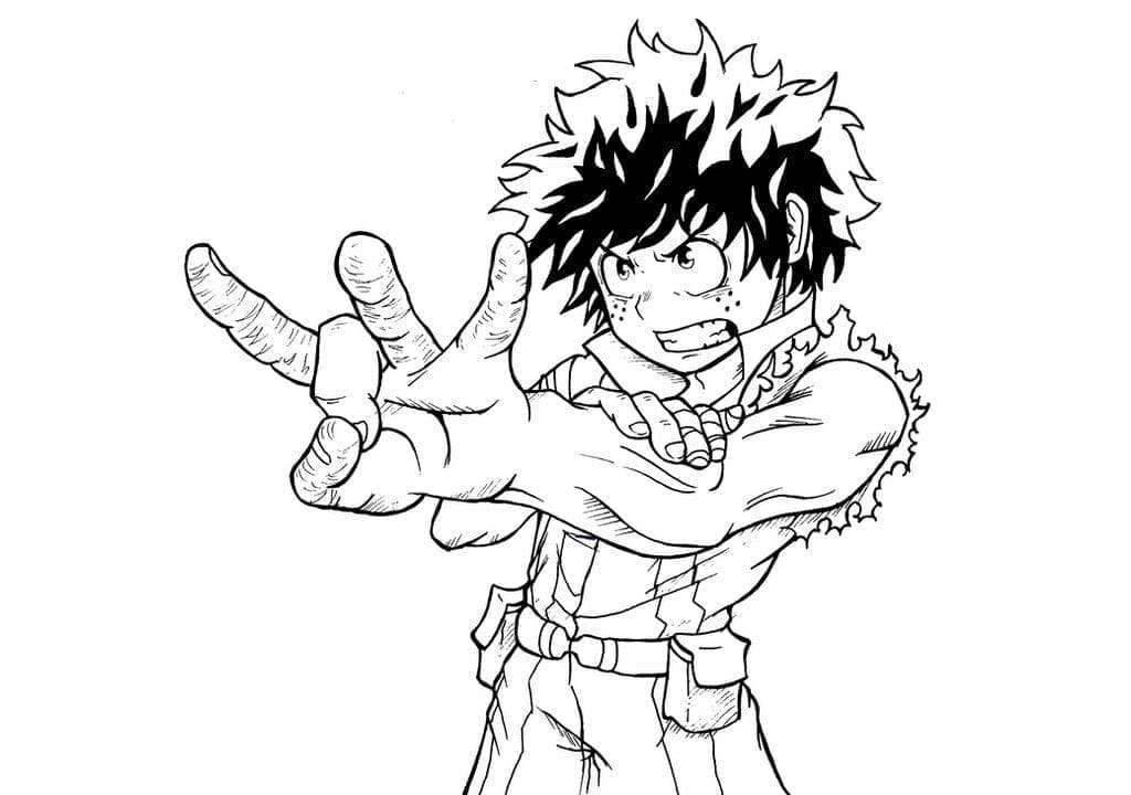 Desenho deIzuku Midoriya My Hero Academia para colorir