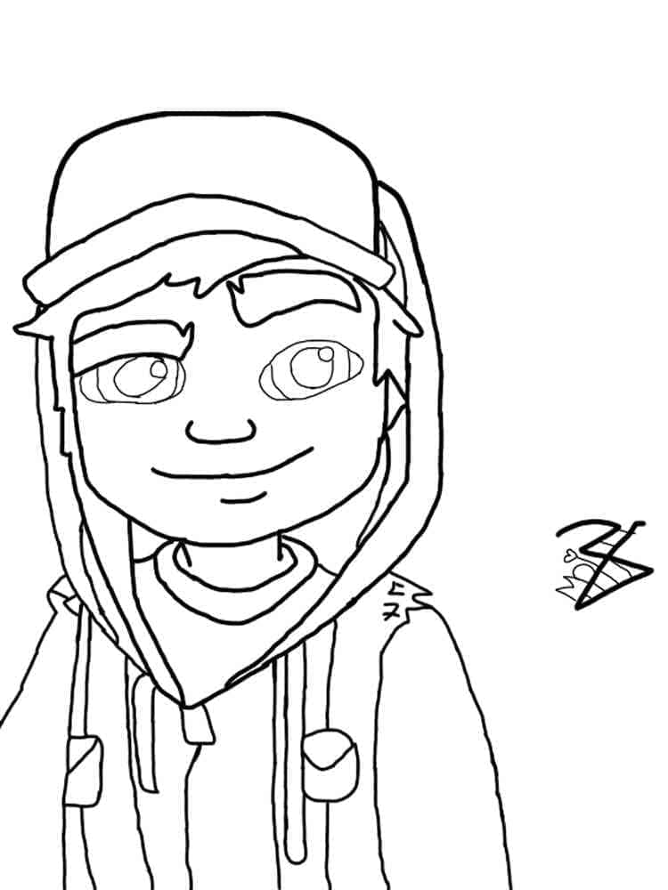 Desenho deJake de Subway Surfers para colorir