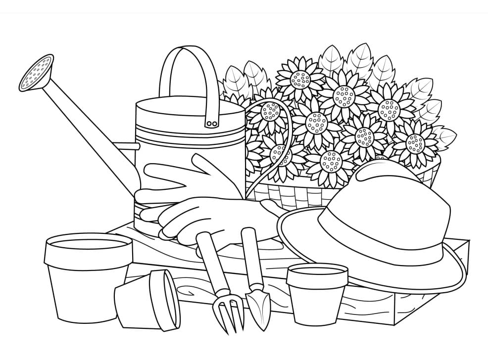 Desenho deJardim de Flores 6 para colorir