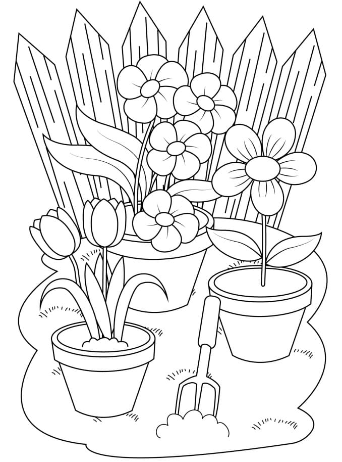 Desenho deJardim de Flores 8 para colorir