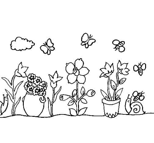 Desenho de Jardim Grátis para colorir