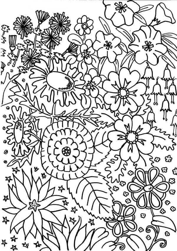 Desenho de Jardim Maravilhoso para colorir