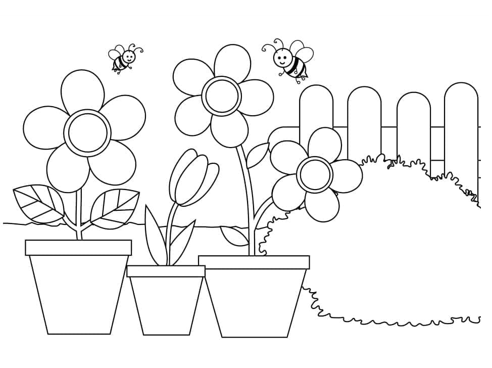 Desenho de Jardim Para Crianças para colorir