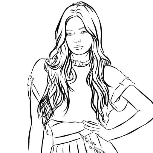 Desenho deJennie de Blackpink para colorir