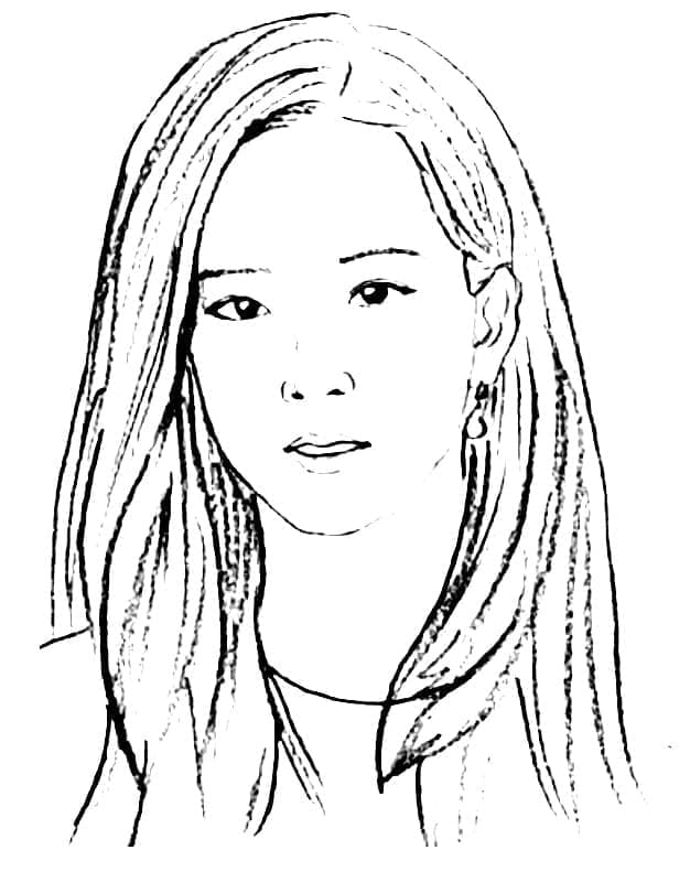 Desenho deJisoo de Blackpink para colorir