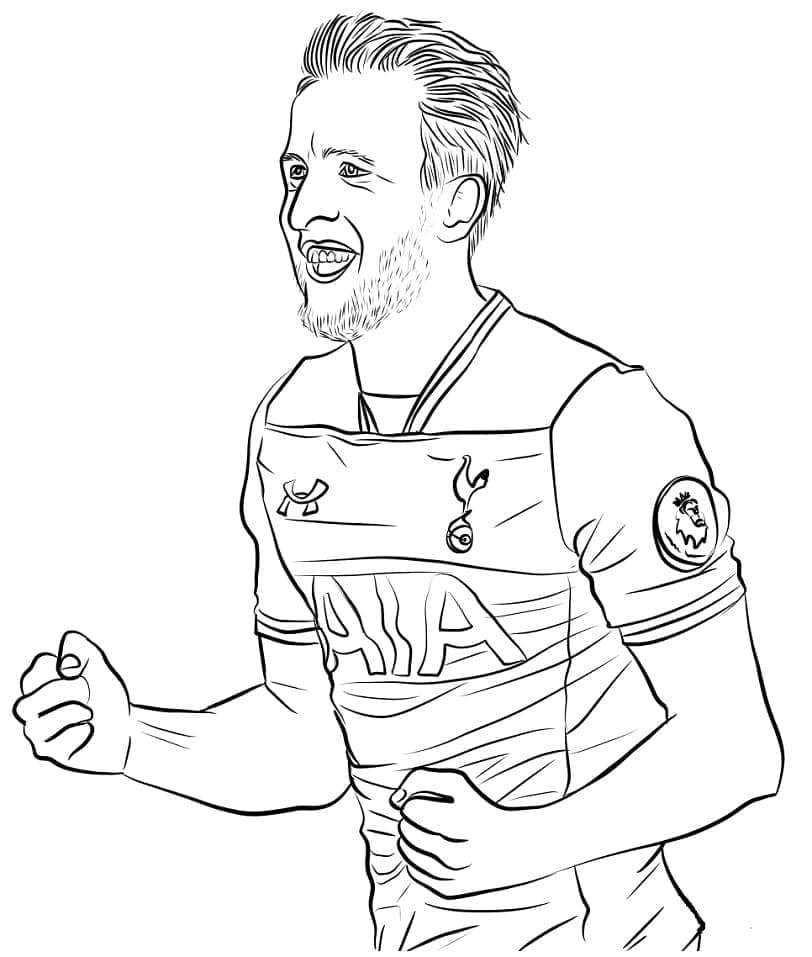 Desenho deJogador de Futebol Harry Kane para colorir