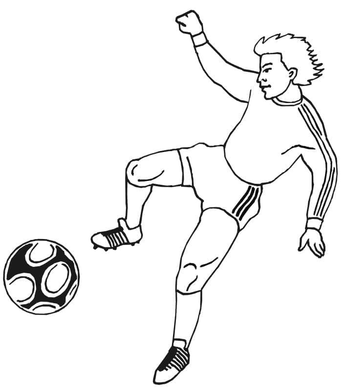 Desenho deJogador de Futebol Incrível para colorir