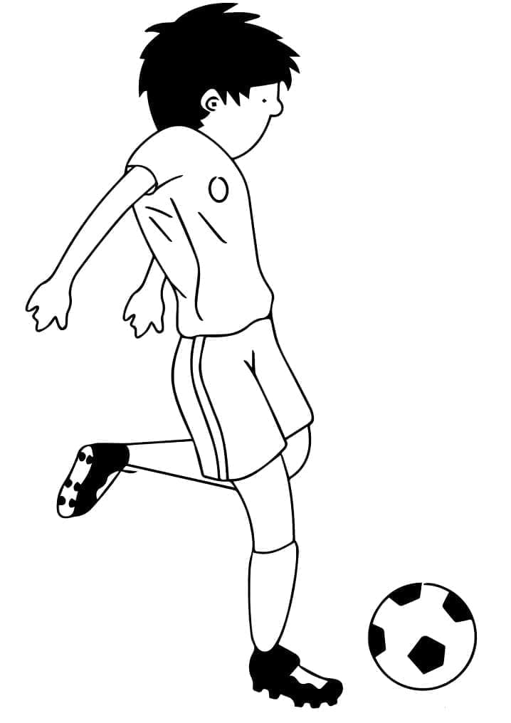 Desenho deJogador de Futebol Para Crianças para colorir