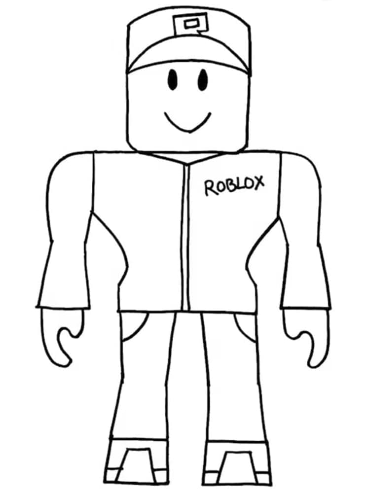 Desenho deJogador de Roblox para colorir