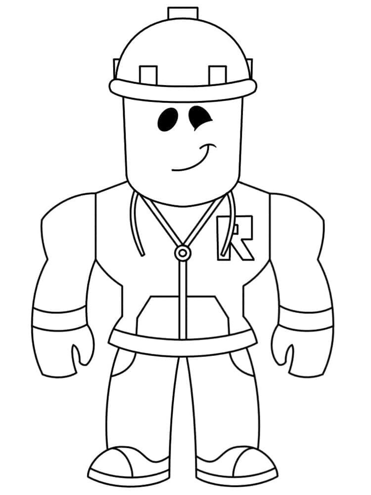 Desenho deJogador Roblox Divertido para colorir