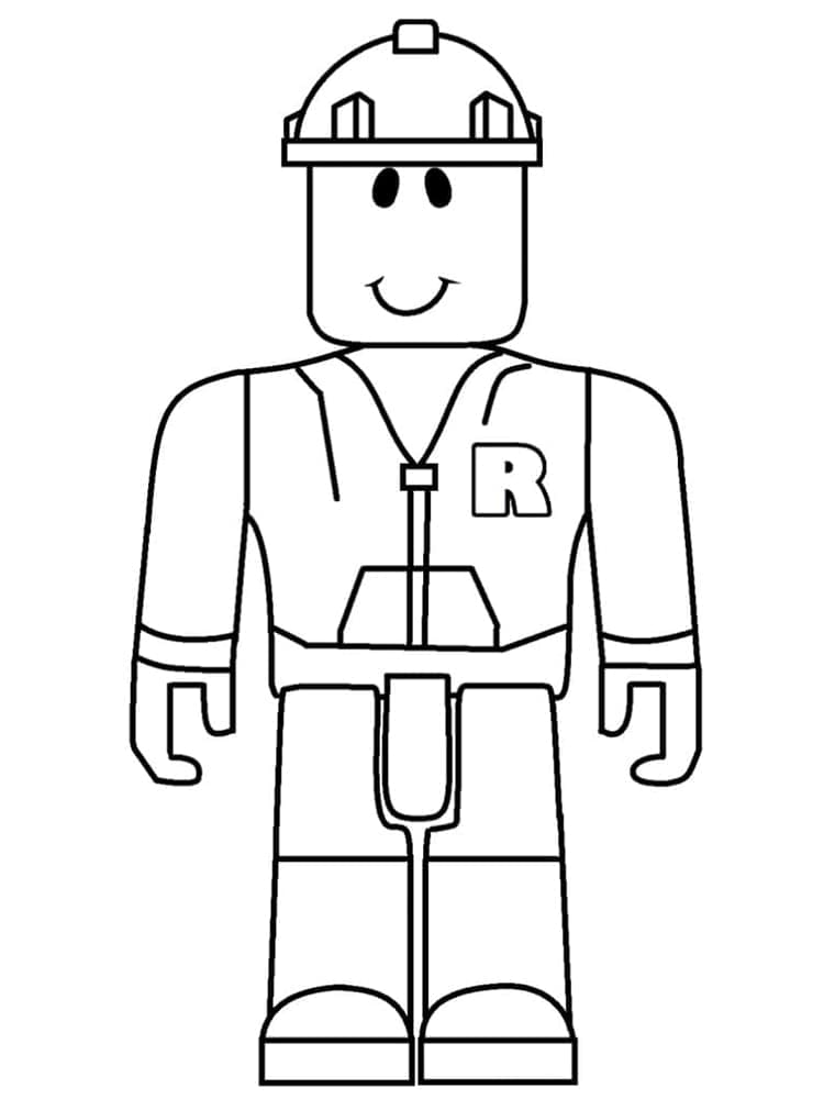 Desenho deJogador Roblox Feliz para colorir