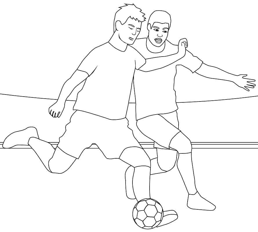 Desenho deJogadores de Futebol para colorir