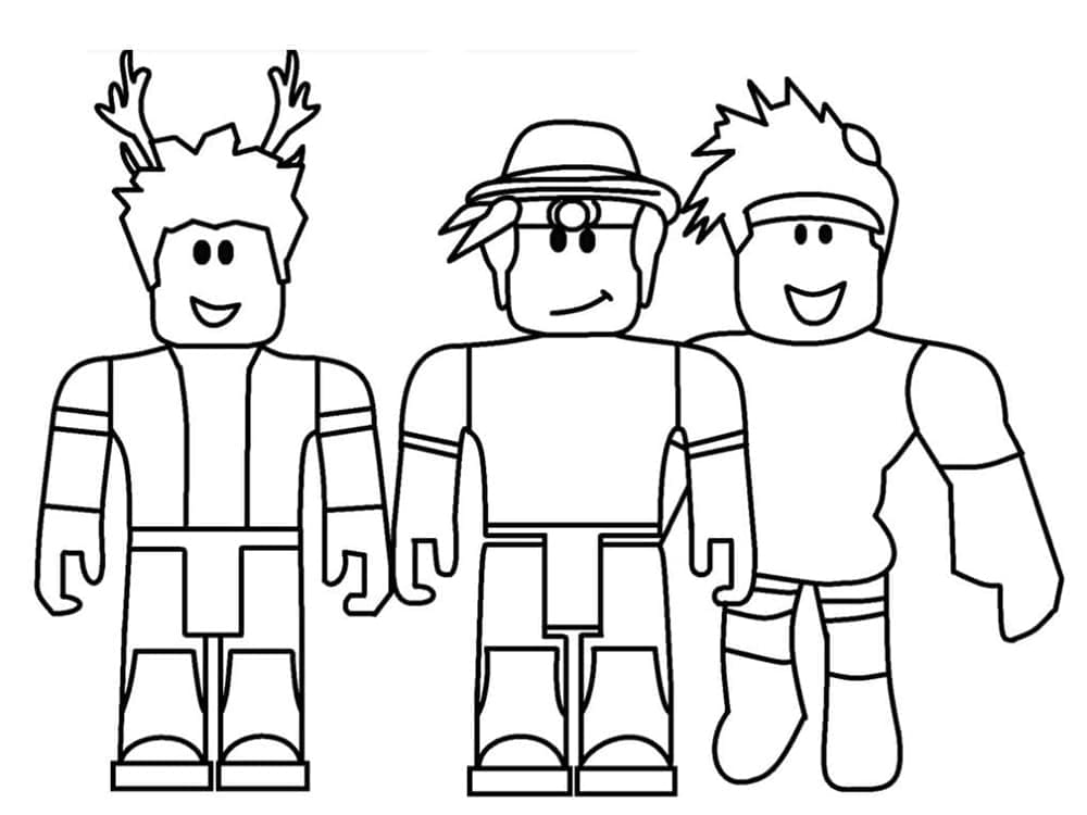 Desenho deJogadores de Roblox para colorir