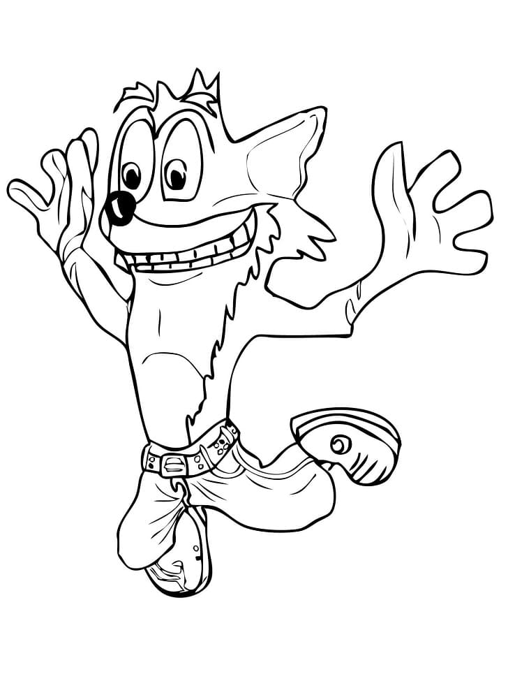 Desenho deJogo Crash Bandicoot para colorir