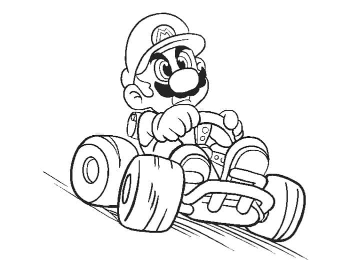 Desenho deJogo Mario Kart Grátis para colorir