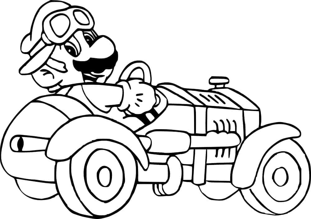 Desenho deJogo Mario Kart Imprimível para colorir