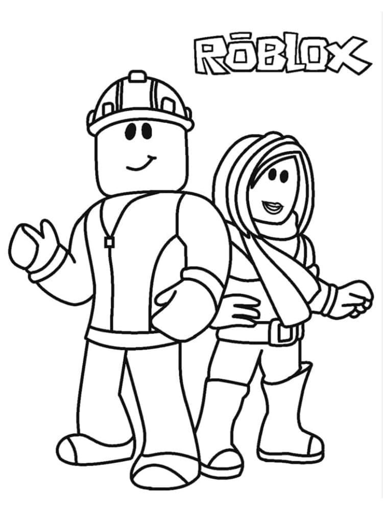 Desenho deJogo Roblox Imprimível Para Crianças para colorir