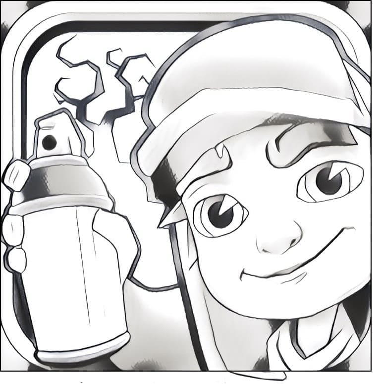 Desenho deJogo Subway Surfers Grátis Para Crianças para colorir