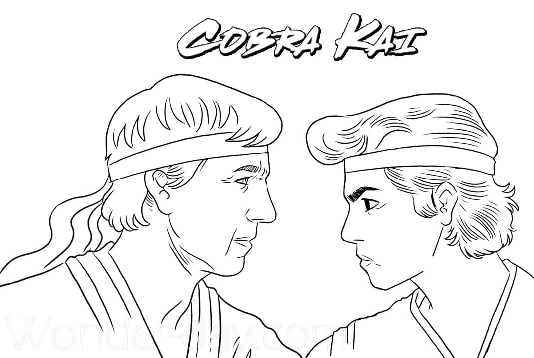 Desenhos de Cobra Kai para colorir