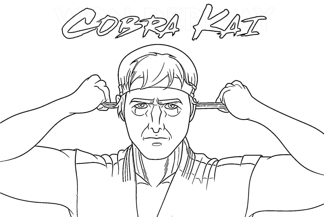 Desenho deJohnny Lawrence de Cobra Kai para colorir