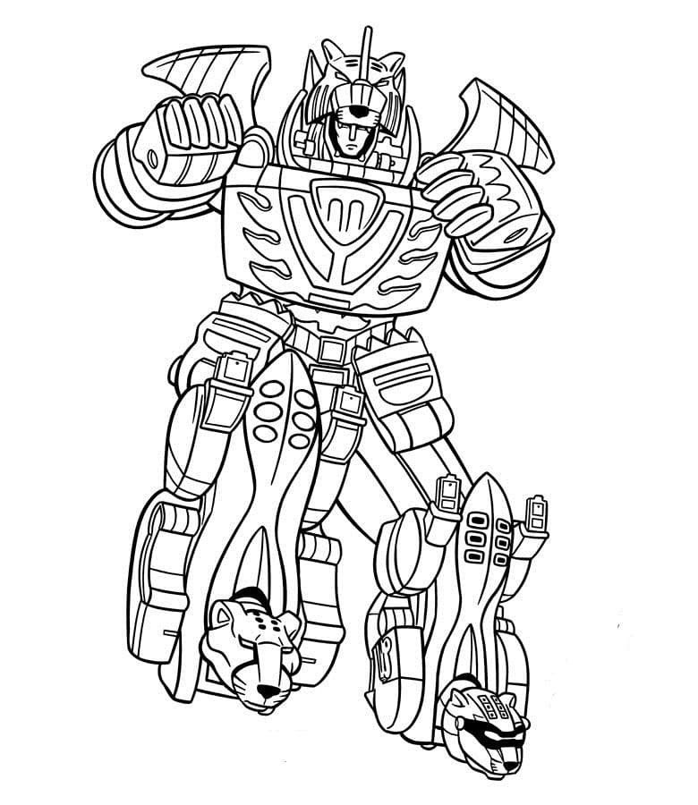 Desenho deJungle Pride Megazord para colorir