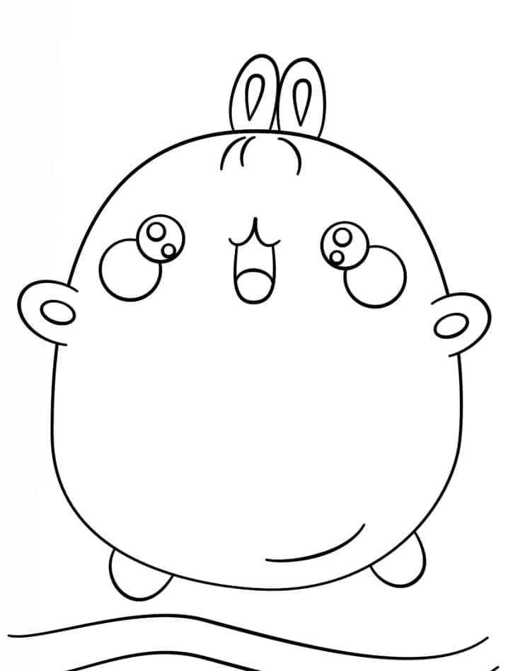 Desenho deKawaii Molang para colorir