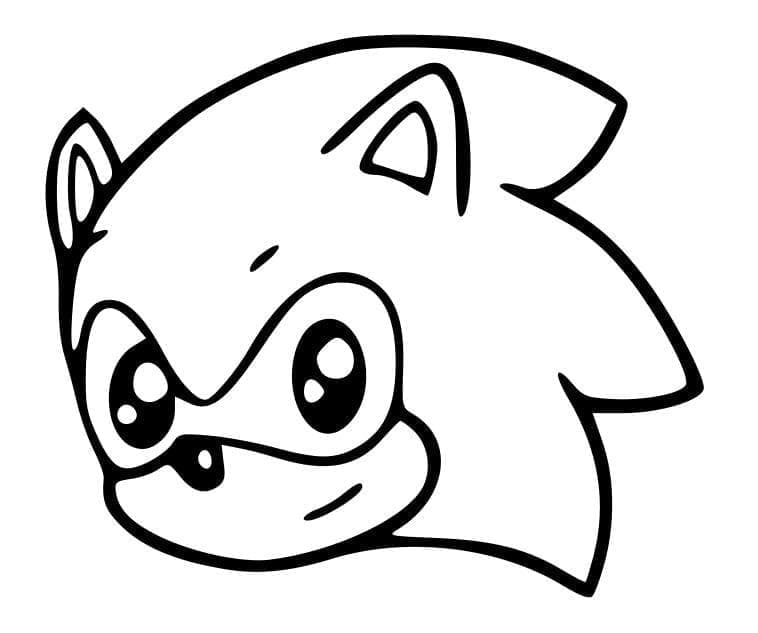 Desenho de Kawaii Sonic para colorir