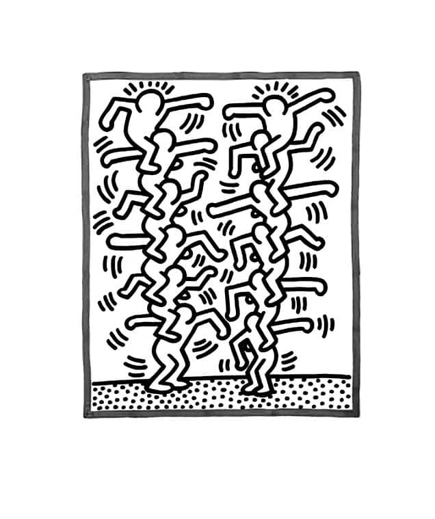 Desenho deKeith Haring 6 para colorir