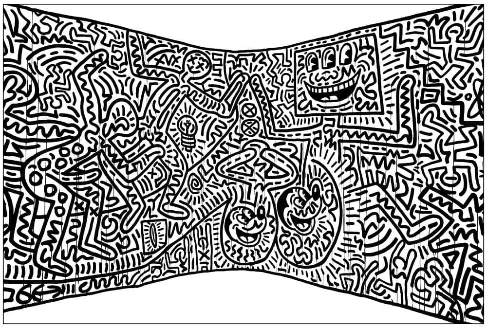 Desenho deKeith Haring Grátis Para Adultos para colorir