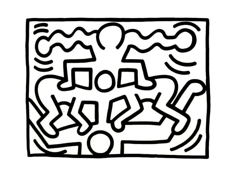 Desenho deKeith Haring Imprimível para colorir