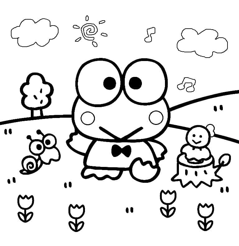 Desenho deKeroppi Sanrio para colorir