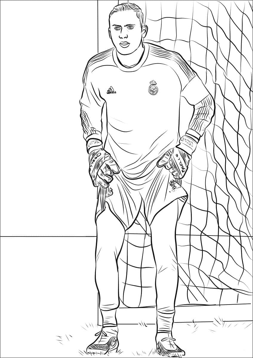 Desenho deKeylor Navas Goleiro para colorir