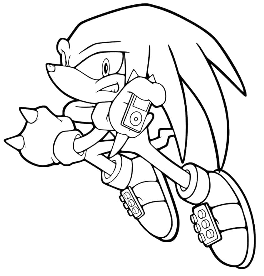 Desenho deKnuckles para colorir