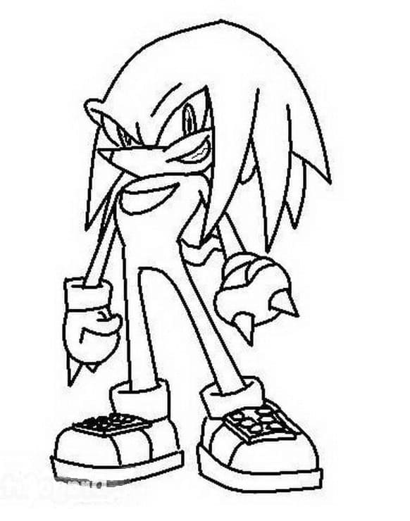 Desenho deKnuckles the Echidna 10 para colorir