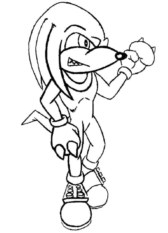 Desenho deKnuckles the Echidna 11 para colorir