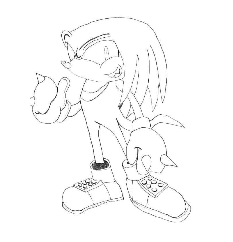 Desenho deKnuckles the Echidna 4 para colorir