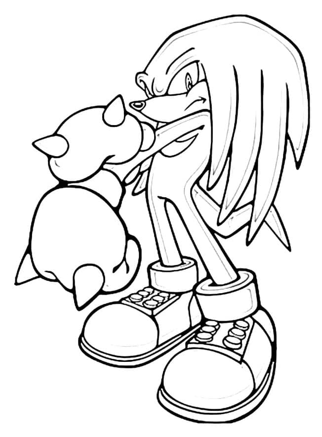 Desenho deKnuckles the Echidna 5 para colorir