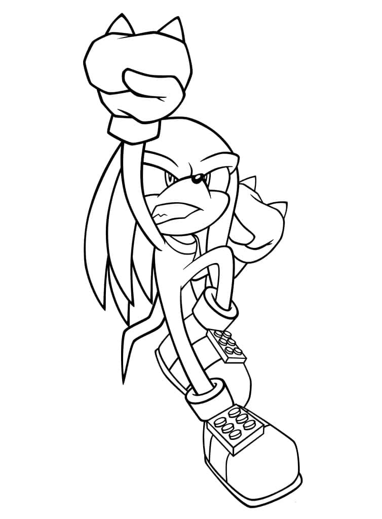 Desenho deKnuckles the Echidna 6 para colorir