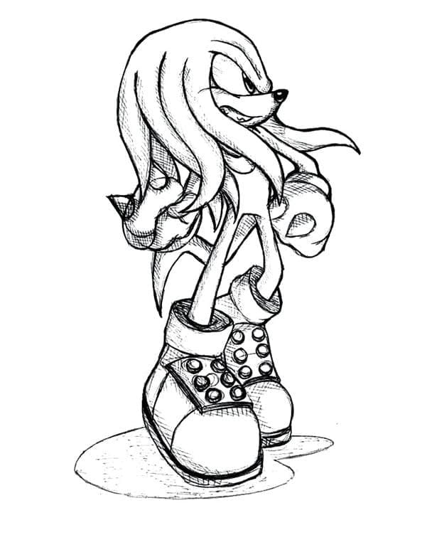 Desenho deKnuckles the Echidna 7 para colorir