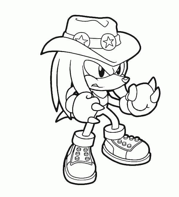 Desenho deKnuckles the Echidna 8 para colorir