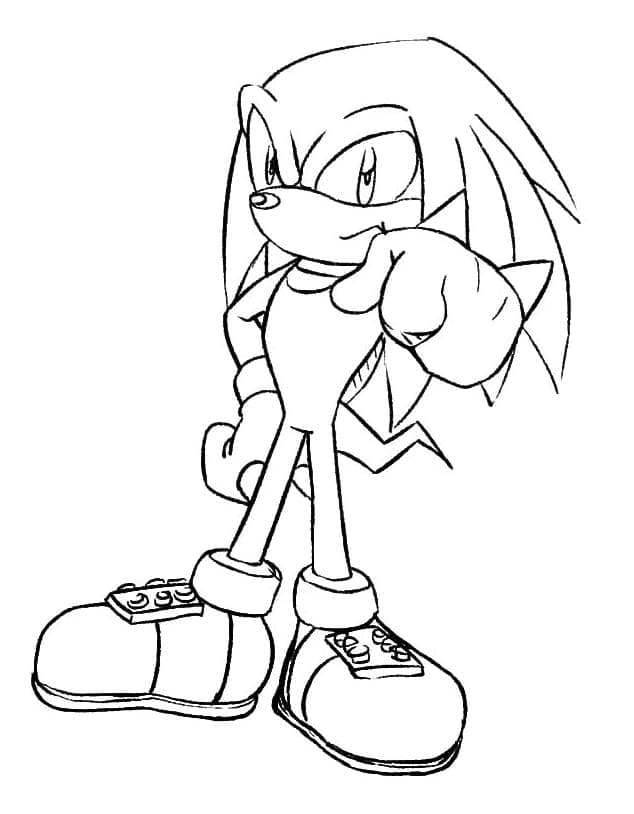 Desenho deKnuckles the Echidna 9 para colorir