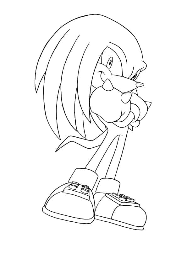 Desenho deKnuckles The Echidna de Sonic para colorir