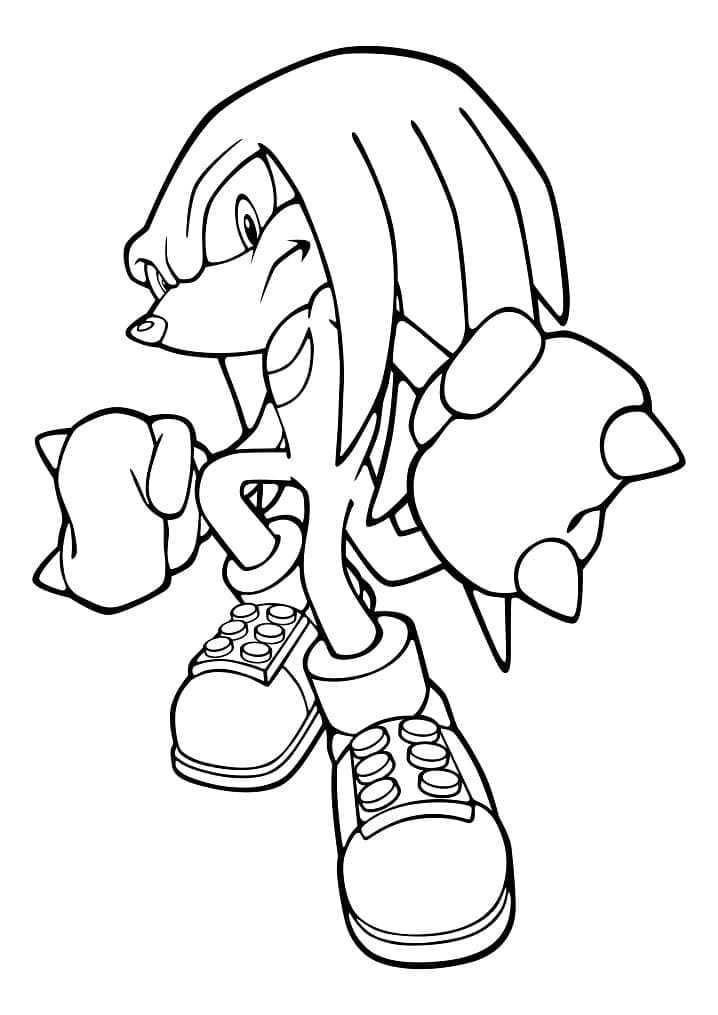 Desenhos de Knuckles the Echidna para colorir